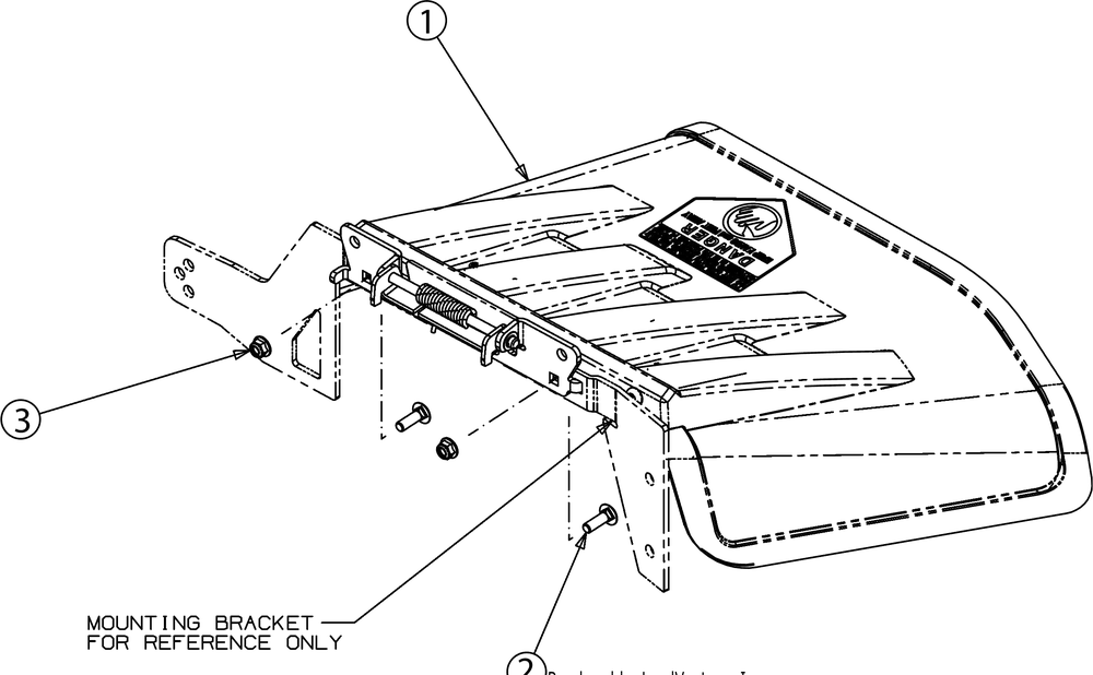 Deck Chute Diagram and Parts List for Z-FORCELX54KW (17AIDAUC010)(2016) Cub Cadet Lawn Tractor